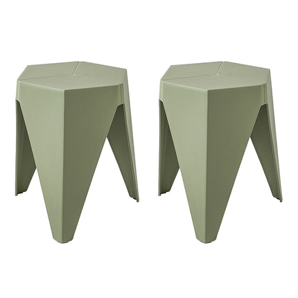 Artiss 2x Bar Stools Puzzle Plastic Foot Stool Black.