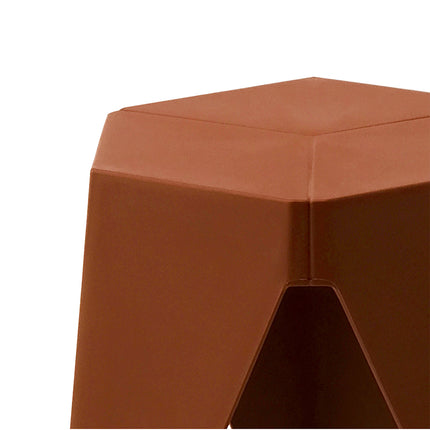 Artiss 2x Bar Stools Puzzle Plastic Foot Stool Red.