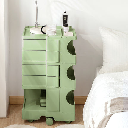 Artiss Storage Trolley Bedside Table 5 Tier Cart Boby Replica Green.