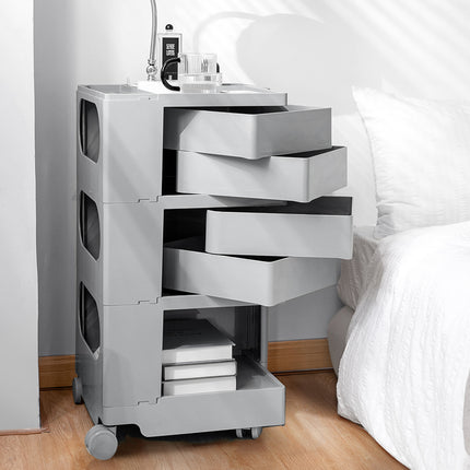 ArtissIn Storage Trolley Bedside Table 5 Tier Cart Boby Replica Grey.