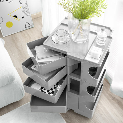 ArtissIn Storage Trolley Bedside Table 5 Tier Cart Boby Replica Grey.
