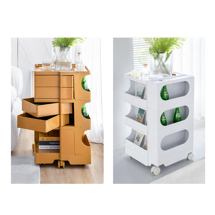 ArtissIn Storage Trolley Bedside Table 5 Tier Cart Boby Replica Grey.