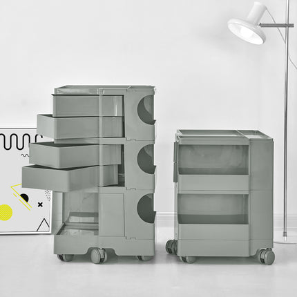 ArtissIn Storage Trolley Bedside Table 5 Tier Cart Boby Replica Grey.