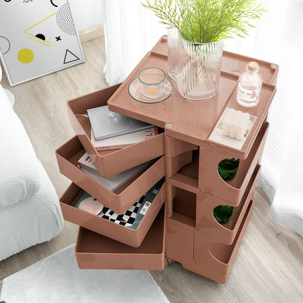 ArtissIn Storage Trolley Bedside Table 5 Tier Cart Boby Replica Pink.