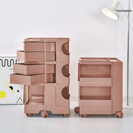 ArtissIn Storage Trolley Bedside Table 5 Tier Cart Boby Replica Pink.
