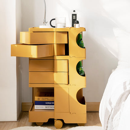 ArtissIn Storage Trolley Bedside Table 5 Tier Cart Boby Replica Yellow.