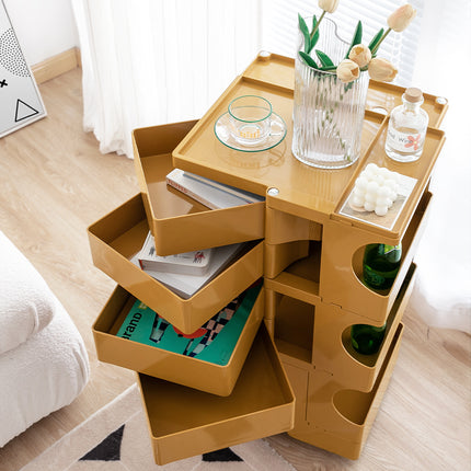 ArtissIn Storage Trolley Bedside Table 5 Tier Cart Boby Replica Yellow.