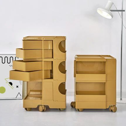 ArtissIn Storage Trolley Bedside Table 5 Tier Cart Boby Replica Yellow.