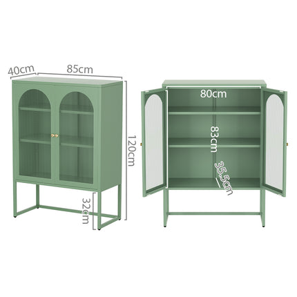 Artiss Buffet Sideboard Metal Cabinet - ELMA Green.