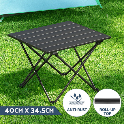 Weisshorn 3pc Camping Table Chair Set Outdoor Folding Aluminium Portable Picnic.
