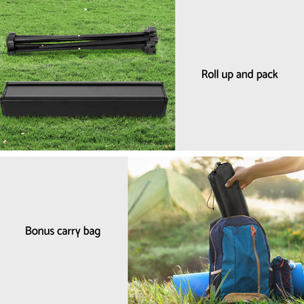 Weisshorn 3pc Camping Table Chair Set Outdoor Folding Aluminium Portable Picnic.