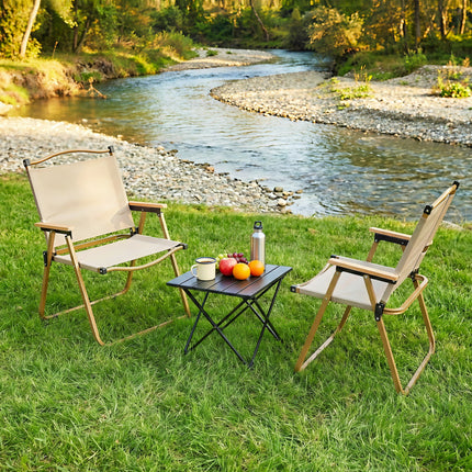 Weisshorn 3pc Camping Table Chair Set Outdoor Folding Aluminium Portable Picnic.