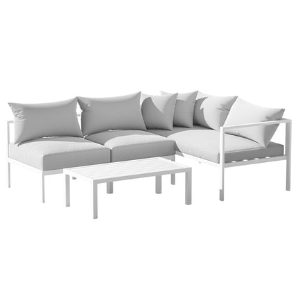 Gardeon 4 Seater Outdoor Sofa Set Aluminium Lounge Setting.