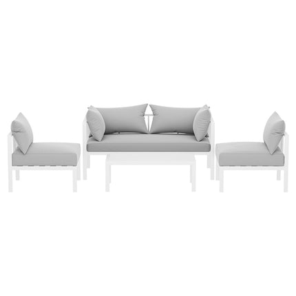 Gardeon 4 Seater Outdoor Sofa Set Aluminium Lounge Setting.