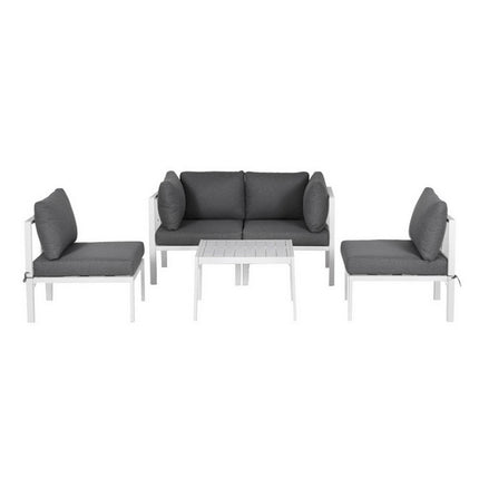 Gardeon 6PCS Outdoor Sofa Set Aluminium Table and Chairs Lounge Patio Furniture.