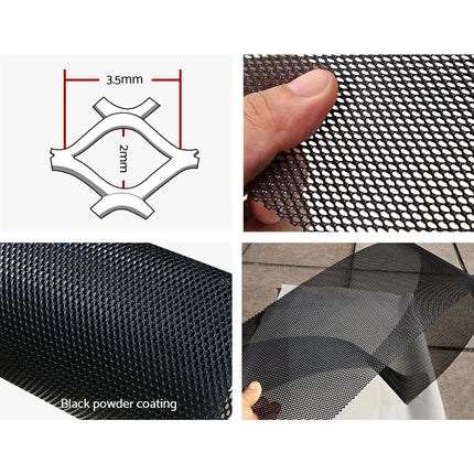 Gardeon Gutter Guard Aluminium Mesh 30M 100x20cm Black.