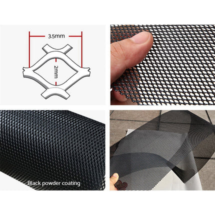 Gardeon Gutter Guard Aluminium Mesh 60M 100x20cm Black.