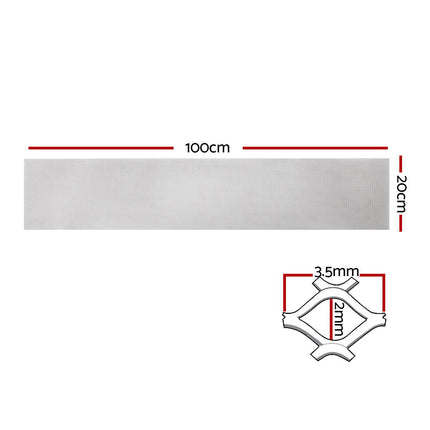 Gardeon Gutter Guard Aluminium Mesh 60M 100x20cm Silver.