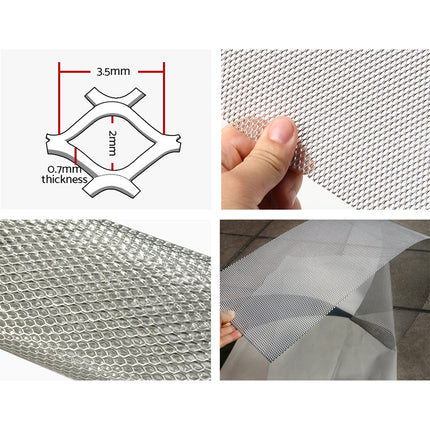 Gardeon Gutter Guard Aluminium Mesh 60M 100x20cm Silver.