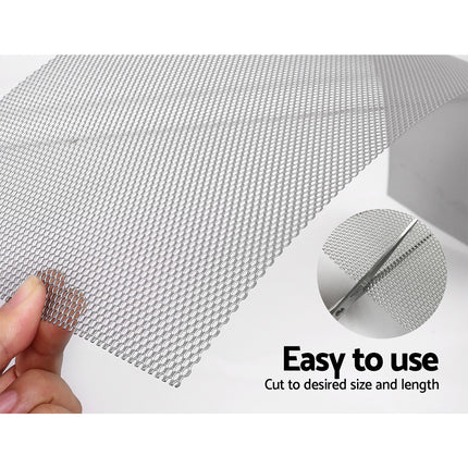 Gardeon Gutter Guard Aluminium Mesh 60M 100x20cm Silver.