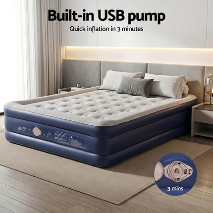 Weisshorn Air Mattress Queen Inflatable Bed 46cm Air bed Cube.