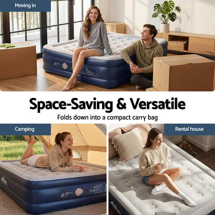 Weisshorn Air Mattress Queen Inflatable Bed 46cm Air bed Cube.
