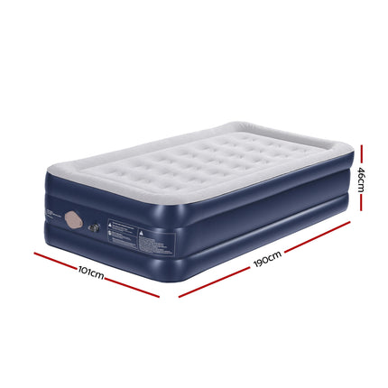 Weisshorn Air Mattress Single Inflatable Bed 46cm Air bed Cube.