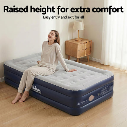 Weisshorn Air Mattress Single Inflatable Bed 46cm Air bed Cube.