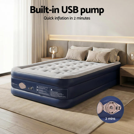 Weisshorn Air Mattress Single Inflatable Bed 46cm Air bed Cube.