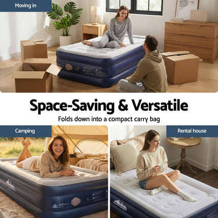 Weisshorn Air Mattress Single Inflatable Bed 46cm Air bed Cube.