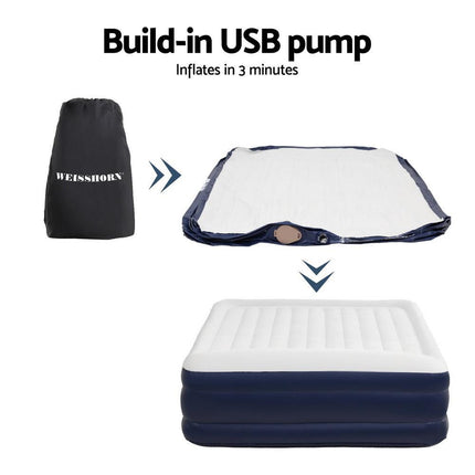 Weisshorn Air Mattress Double Inflatable Bed 46cm Air bed.