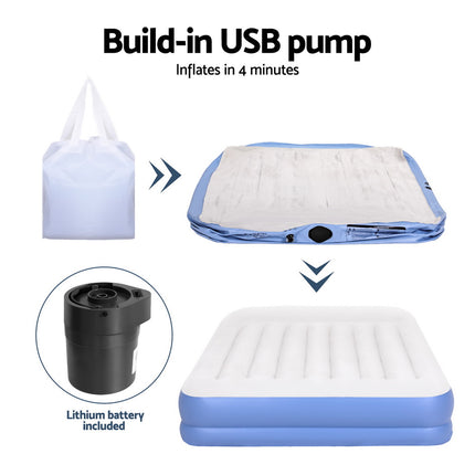 Weisshorn Air Mattress Queen Inflatable Bed 41cm Air bed.