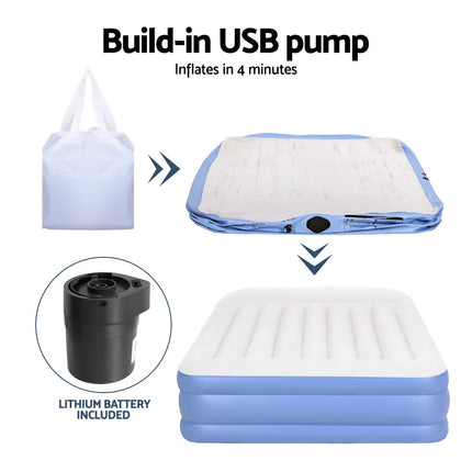 Weisshorn Air Mattress Queen Inflatable Bed 46cm Air bed.