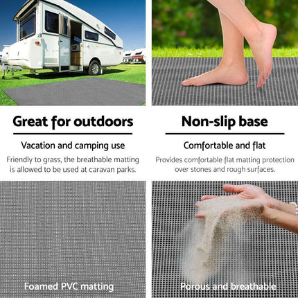 Weisshorn 5M X 2.5M Annex Matting Floor Mats Mesh Caravan Camping Annexe.