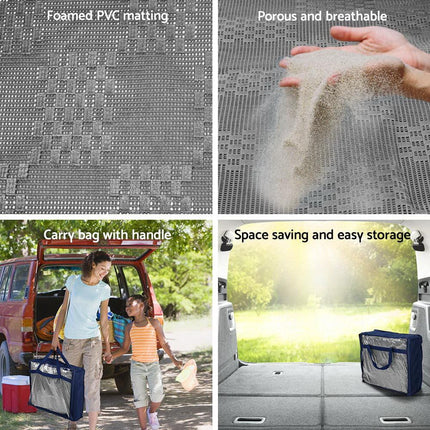 Weisshorn 7x2.5M Annex Matting 600GSM Floor Mats Hollow Design Mesh Caravan.