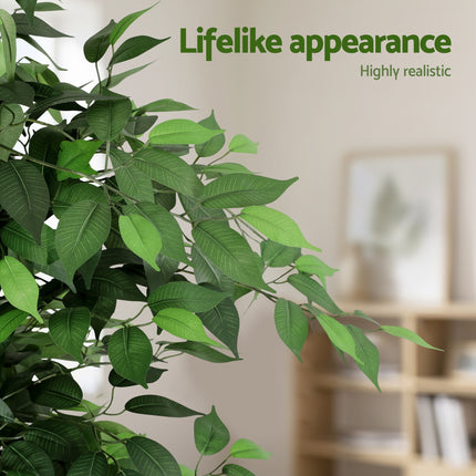 Artiss 180cm Artificial Ficus Tree Faux Trees Indoor Decor Artificial Plants Lifelike Plant 1.8M.