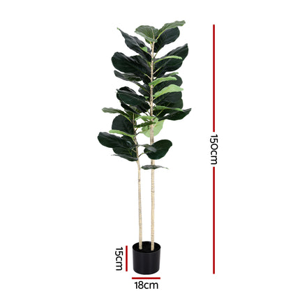 Artiss 150cm Artificial Fiddle Tree Faux Trees Indoor Decor Artificial Plants Lifelike Plant 1.5M.
