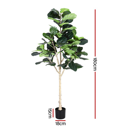 Artiss 180cm Artificial Fiddle Tree Faux Trees Indoor Decor Artificial Plants Lifelike Plant 1.8M.