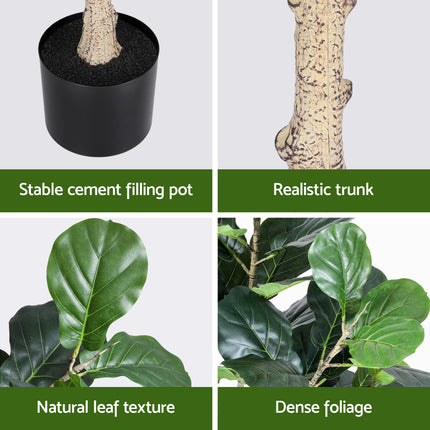 Artiss 180cm Artificial Fiddle Tree Faux Trees Indoor Decor Artificial Plants Lifelike Plant 1.8M.