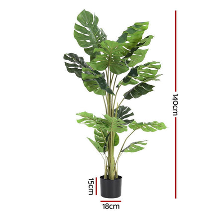 Artiss 140cm Artificial Monstera Tree Faux Trees Indoor Decor Artificial Plants Lifelike Plant 1.4M.