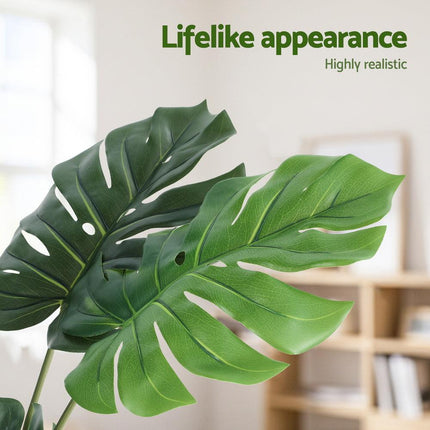 Artiss 140cm Artificial Monstera Tree Faux Trees Indoor Decor Artificial Plants Lifelike Plant 1.4M.