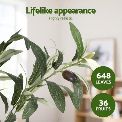 Artiss 155cm Artificial Olive Tree Faux Trees Indoor Decor Artificial Plants Lifelike Plant.