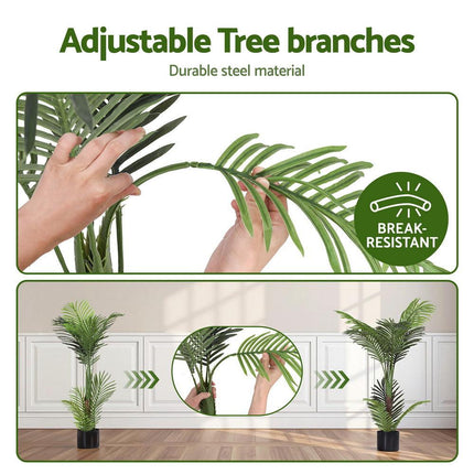 Artiss 100cm Artificial Palm Tree Faux Trees Indoor Decor Artificial Plants Lifelike Plant.