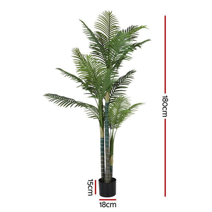 Artiss 180cm Artificial Palm Tree Faux Trees Indoor Decor Artificial Plants Lifelike Plant 1.8M.