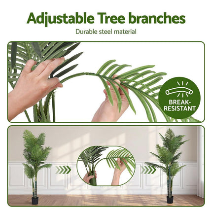 Artiss 180cm Artificial Palm Tree Faux Trees Indoor Decor Artificial Plants Lifelike Plant 1.8M.