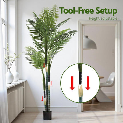 Artiss 180cm Artificial Palm Tree Faux Trees Indoor Decor Artificial Plants Lifelike Plant 1.8M.