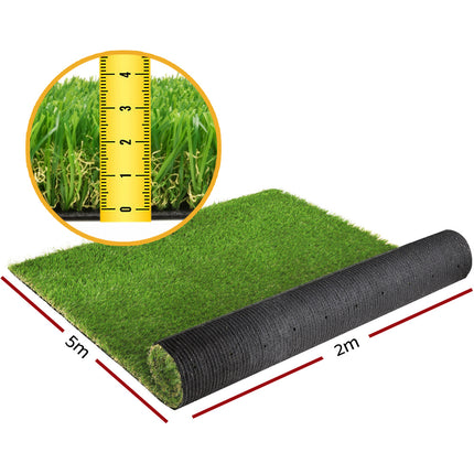 Prime Turf Artificial Grass 20SQM 30mm Synthetic Fake Lawn Turf Plastic Plant 4-coloured 2mx5m.