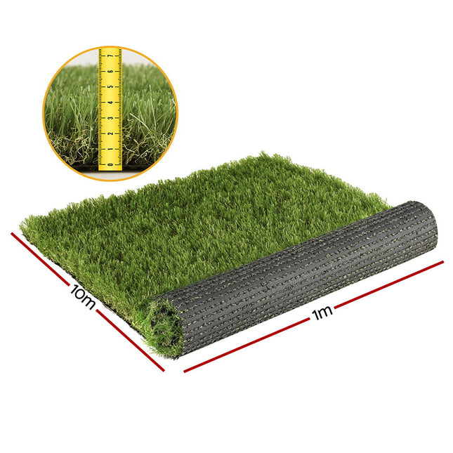 Prime Turf Artificial Grass 45mm 1mx10m Synthetic Fake Lawn Turf Plastic Plant 4-coloured.