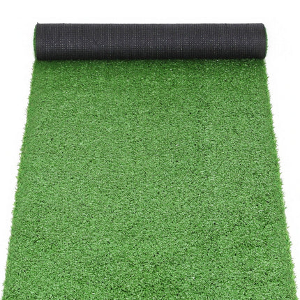 Prime Turf Artificial Grass Turf Rug Fake Grass 2 Rolls 15mm Height 50cm x 2m Indoor Outdoor Synthetic Grass Mat Carpet with Drainage Holes Plastic Plant.