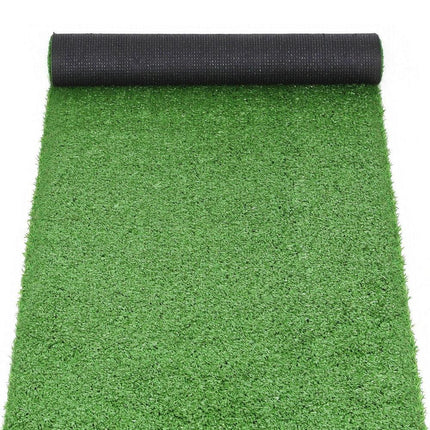 Prime Turf Artificial Grass Turf Rug Fake Grass 2 Rolls 15mm Height 50cm x 2m Indoor Outdoor Synthetic Grass Mat Carpet with Drainage Holes Plastic Plant.